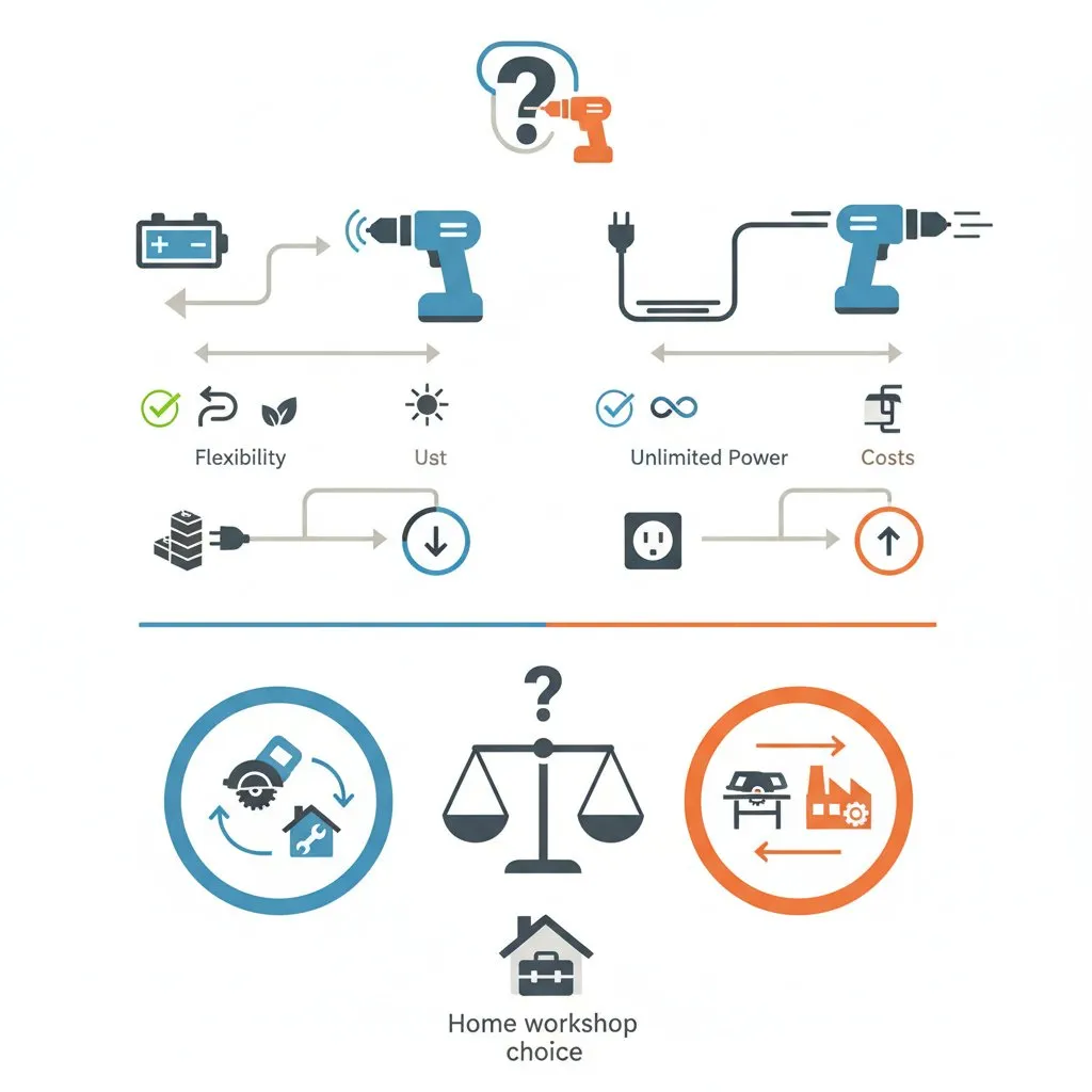 Акумуляторний чи мережевий інструмент: що обрати для домашньої майстерні