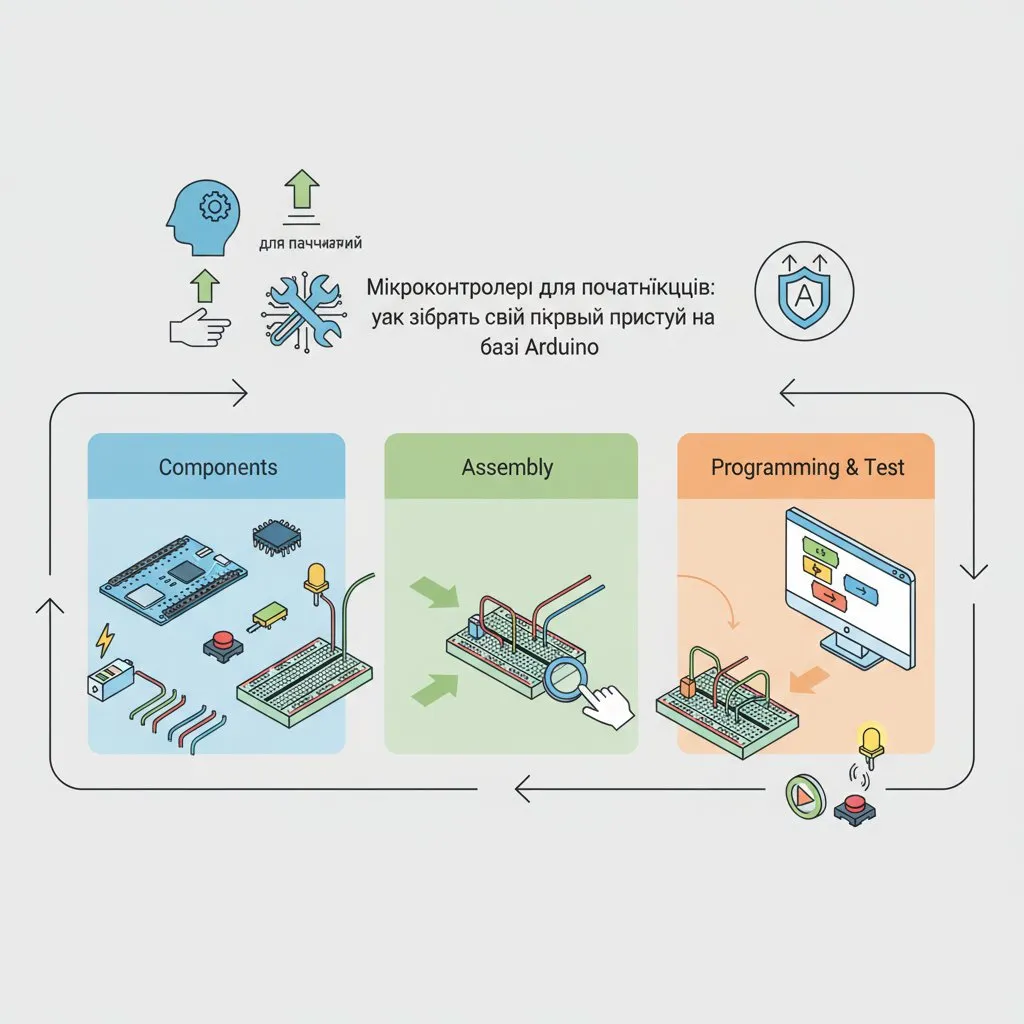 Мікроконтролери для початківців: як зібрати свій перший пристрій на базі Arduino