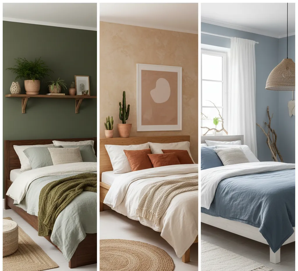 колірні схеми для спальні в екостилі